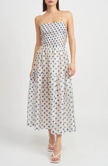 En Saison Frances Polka Dot Strappy Back Dress | Nordstrom | Nordstrom