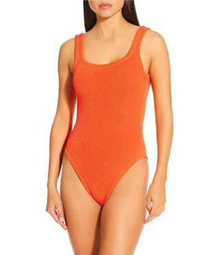 Antonio Melani Crinkle Classic Square Neck Tank One Size One Piece Swimsuit | Dillard's | Dillard's