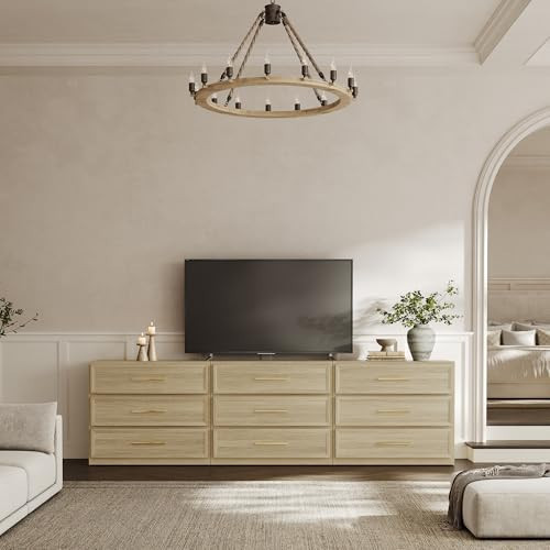 SICOTAS Oversized Nightstands Set of 3 for Bedroom - Storage Bedside Table | Amazon (US)
