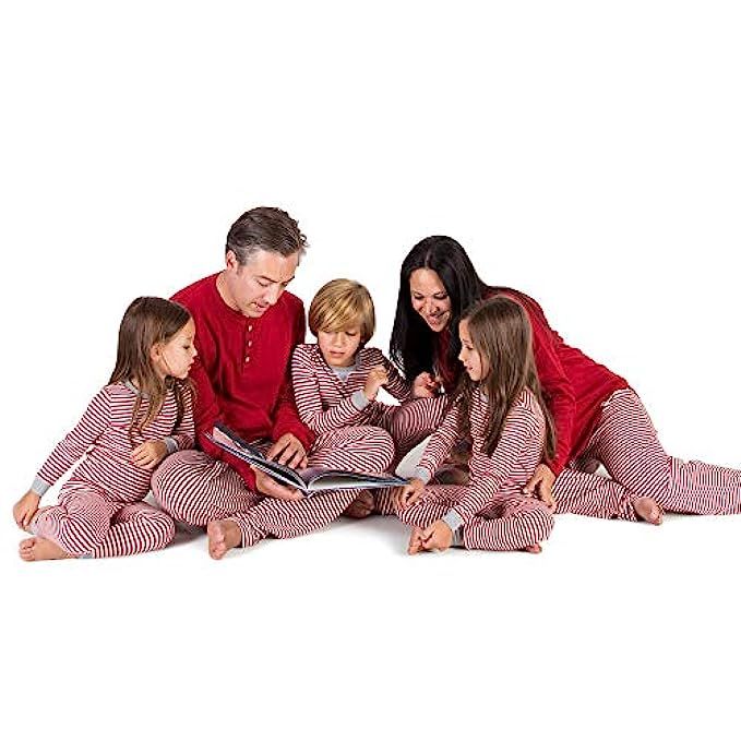 Burt's Bees Baby Family Jammies, Candy Cane Stripe, Holiday Matching Pajamas, 100% Organic Cotton | Amazon (US)