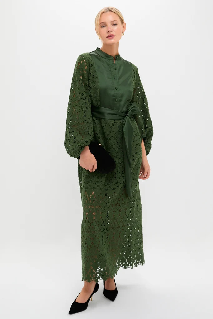 Forest Green Lace Calliope Dress | Tuckernuck (US)
