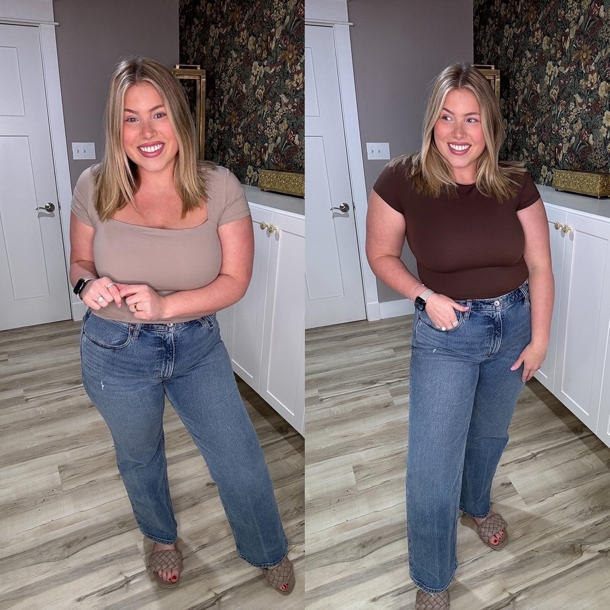 Loving these Amazon basic tees ☁️ I would size up one if you don’t want it SUPER tight 〰️ I’m wearing a size large could have done an XL!

midsize outfit, midsize outfits, midsize fashion, midsize girls, midsize moms, midsize style, curvy approved

#LTKMidsize #LTKSeasonal