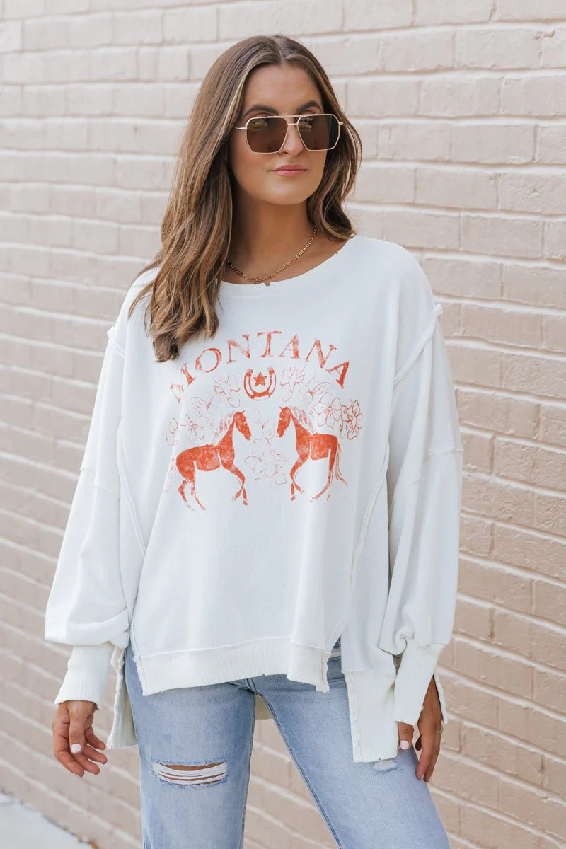 Free People Montana Graphic Camden Sweatshirt | Magnolia Boutique