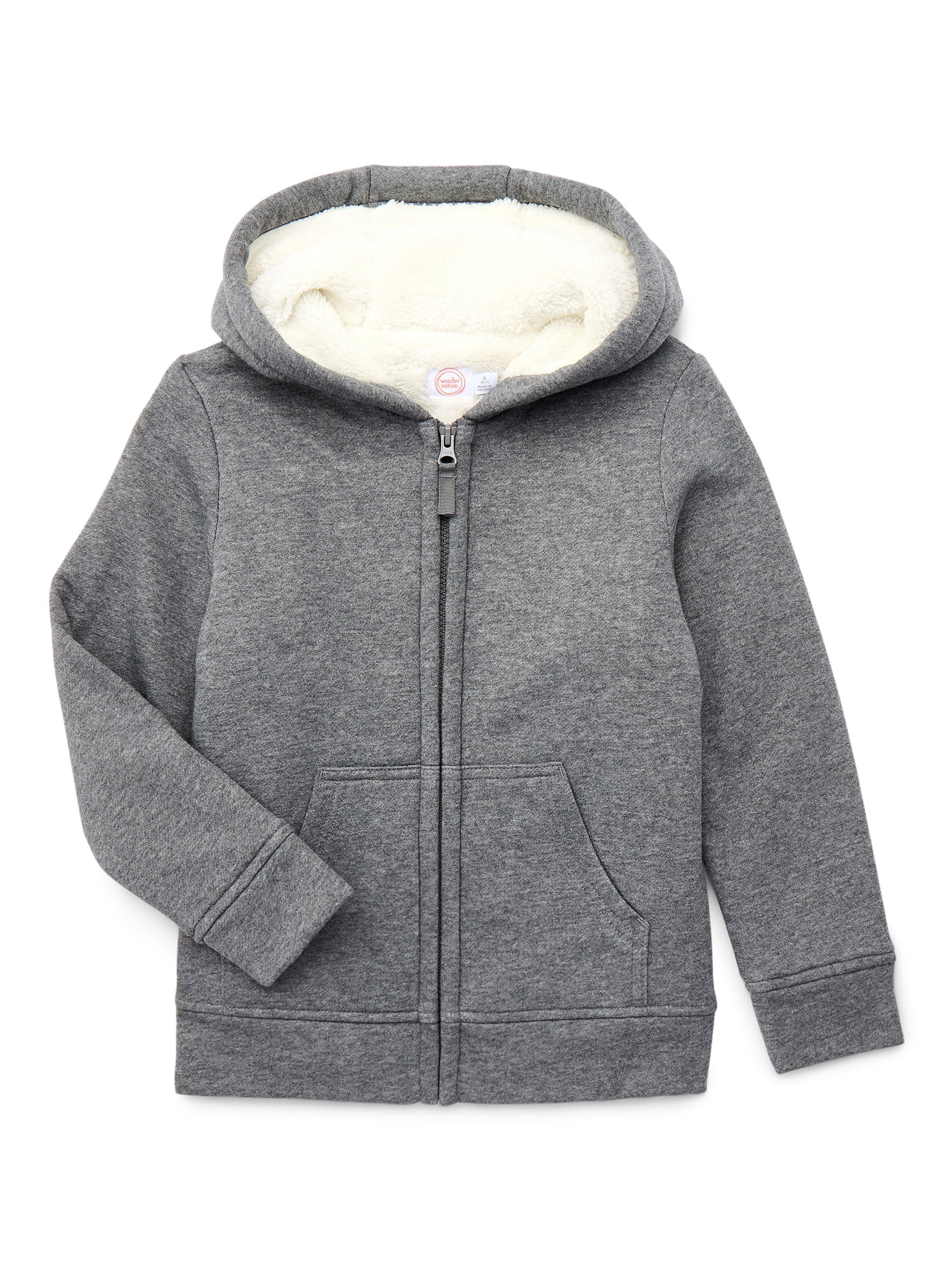 Wonder Nation Boys Kid Tough Hoodie with Long Sleeves, Sizes 4-18 & Husky | Walmart (US)