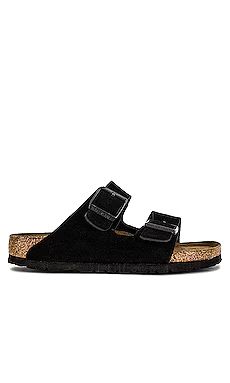 BIRKENSTOCK Arizona Soft Footbed Sandal in Black from Revolve.com | Revolve Clothing (Global)