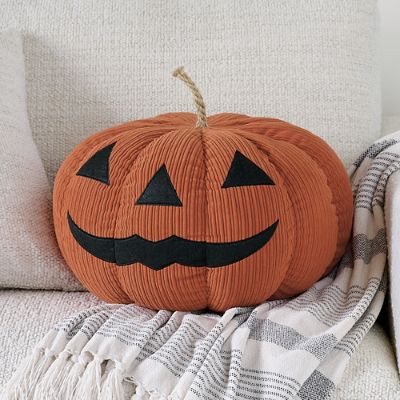 Oversized Jack-O-Lantern Pillow | Grandin Road