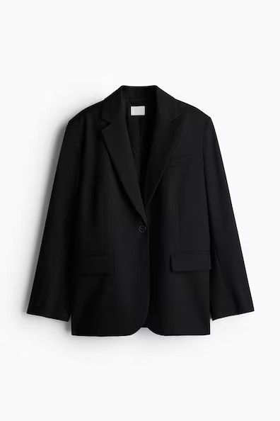H & M - Loose-fit blazer - Black | H&M (UK, MY, IN, SG, PH, TW, HK)