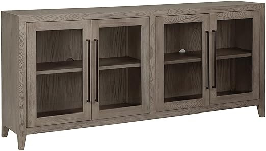 Signature Design by Ashley Dalenville Modern Accent Cabinet or TV Stand, Gray | Amazon (US)