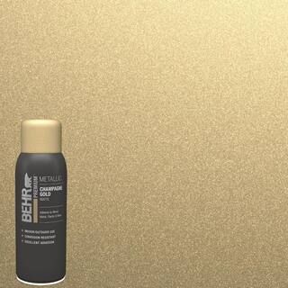 BEHR PREMIUM 11 oz. #SP-208 Champagne Gold Matte Interior/Exterior Metallic Spray Paint Aerosol B... | The Home Depot