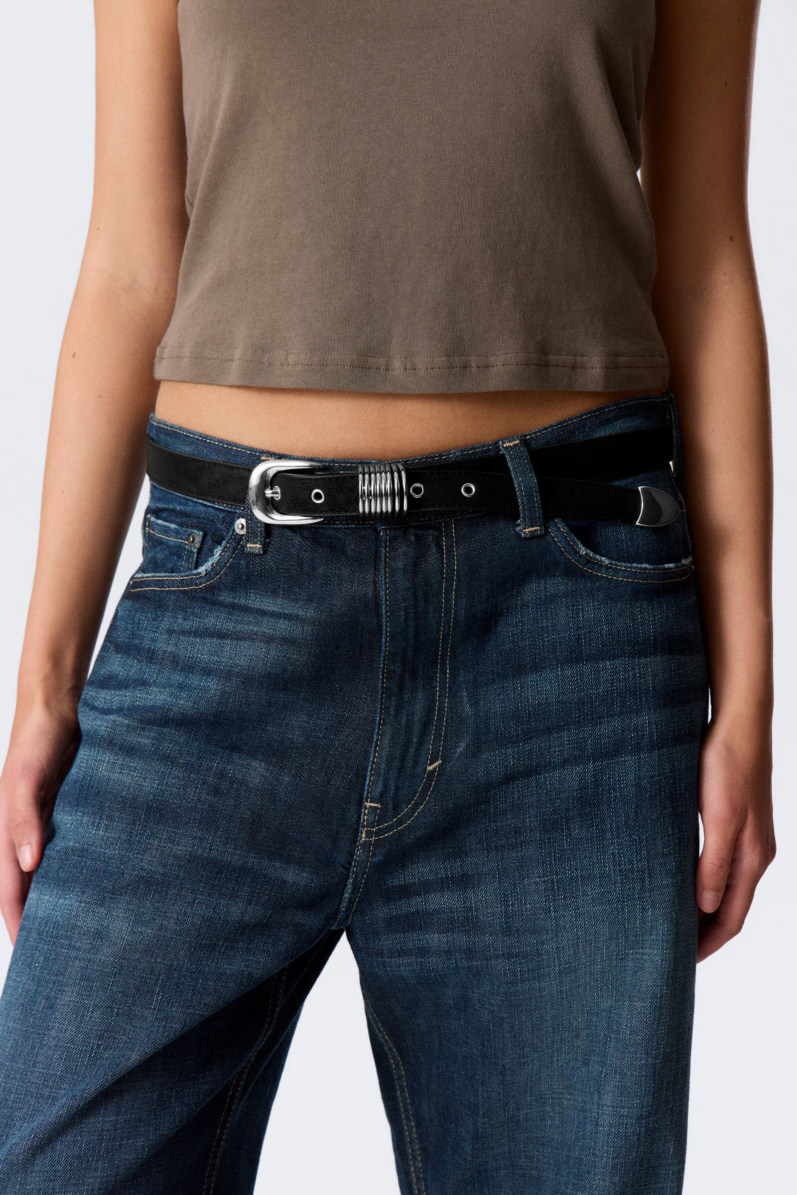 Multi D-Ring Faux Leather Belt | Weekday