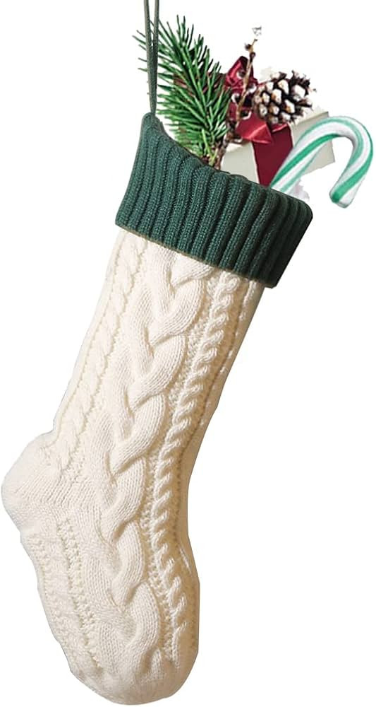 Nanou Medias de Navidad de punto de 18 pulgadas, calcetines de Navidad de punto para decoración ... | Amazon (US)