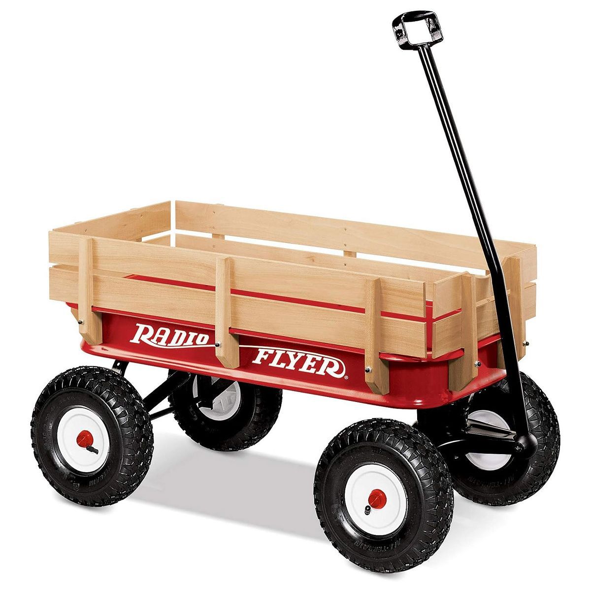 Radio Flyer Full Size All Terrain Classic Steel and Wood Pull Along Wagon, Red | Target