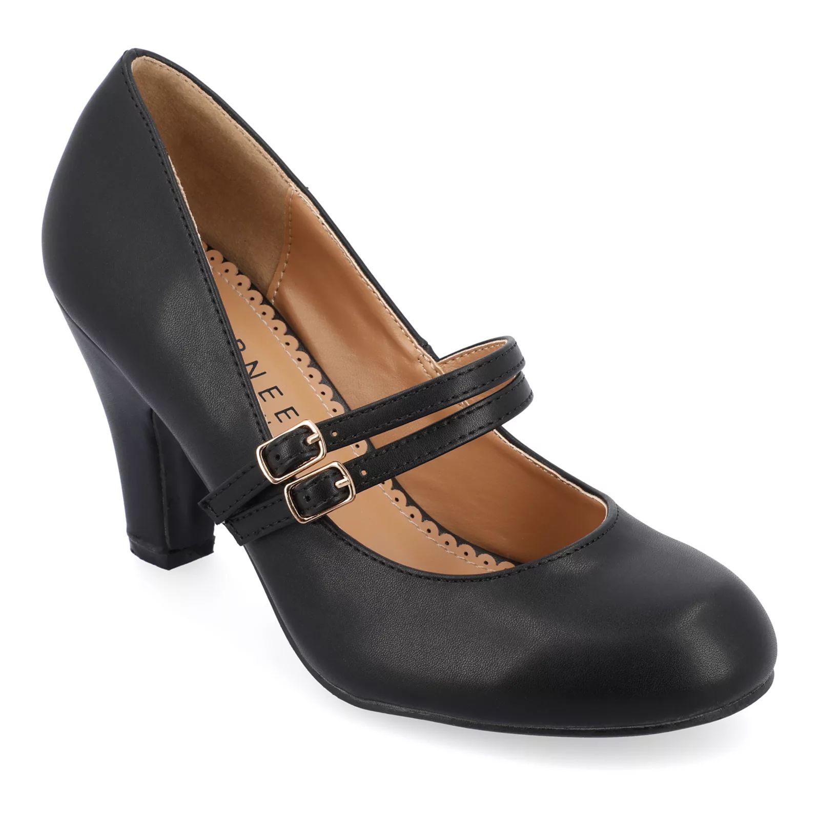 Journee Collection Windy Women's Matte Mary Jane High Heels, Girl's, Size: 6, Black | Kohl's