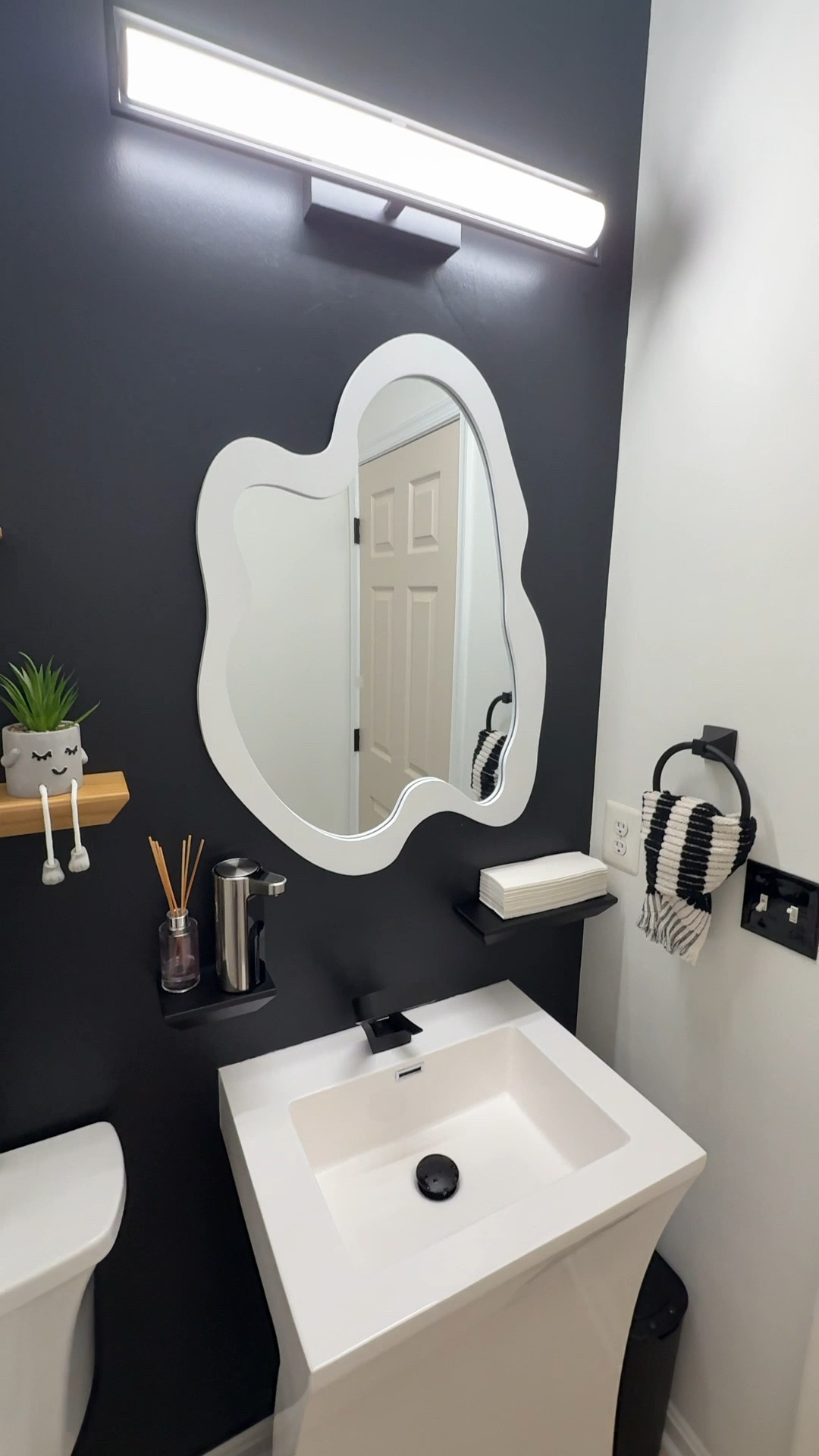 Its unique wavy shape instantly modernized my half-bathroom, giving it a subtle Art Deco/ Morden feel! 

#LTKHome #LTKFindsUnder100