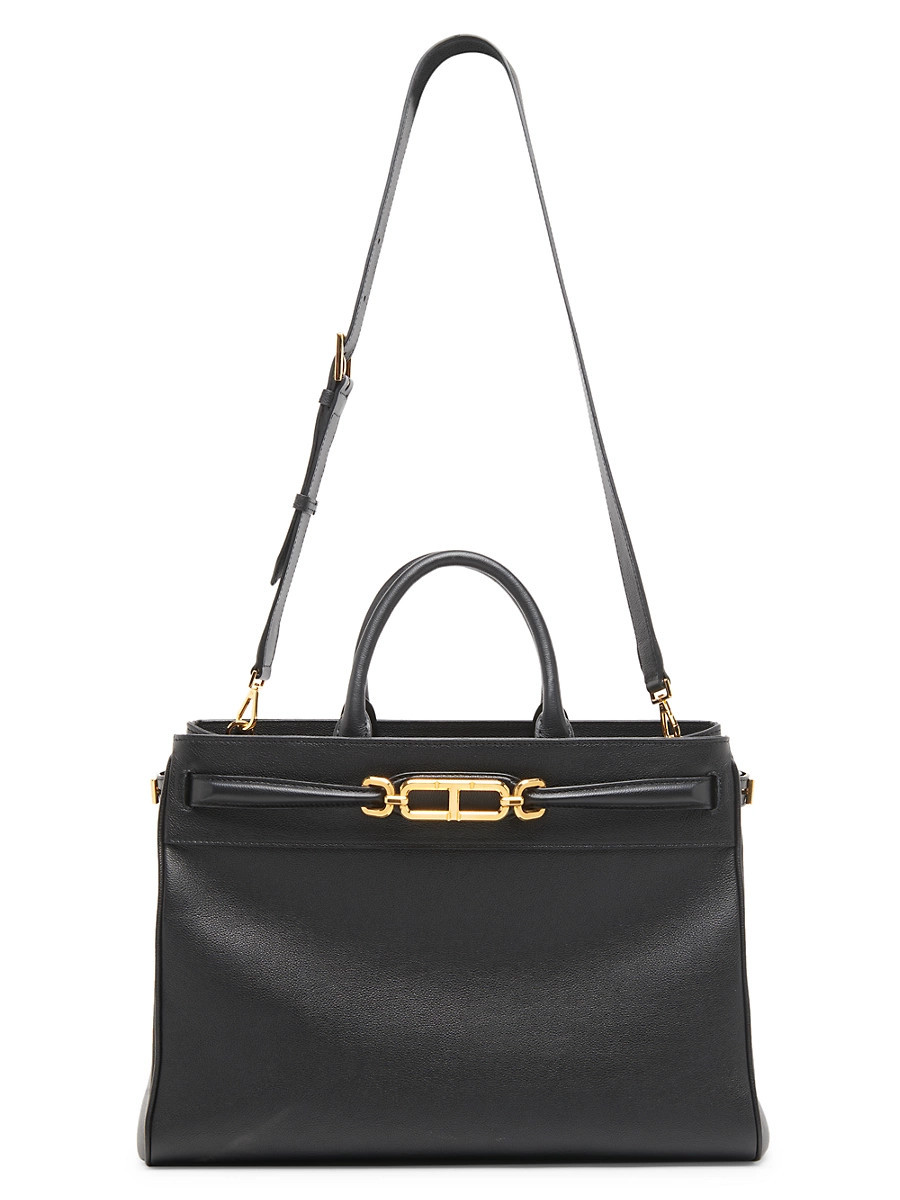 Women's Large Leather Top-Handle Bag - Black | Saks Fifth Avenue