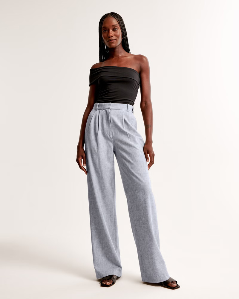 A&F Sloane Tailored Wide Leg Pant | Abercrombie & Fitch (US)