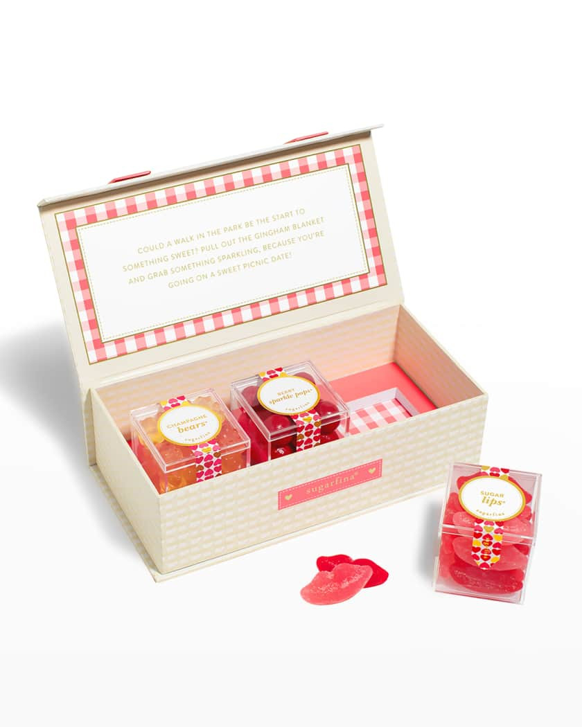 Sugarfina Picnic Date 3-Piece Valentine's Day 2022 Bento Box | Neiman Marcus