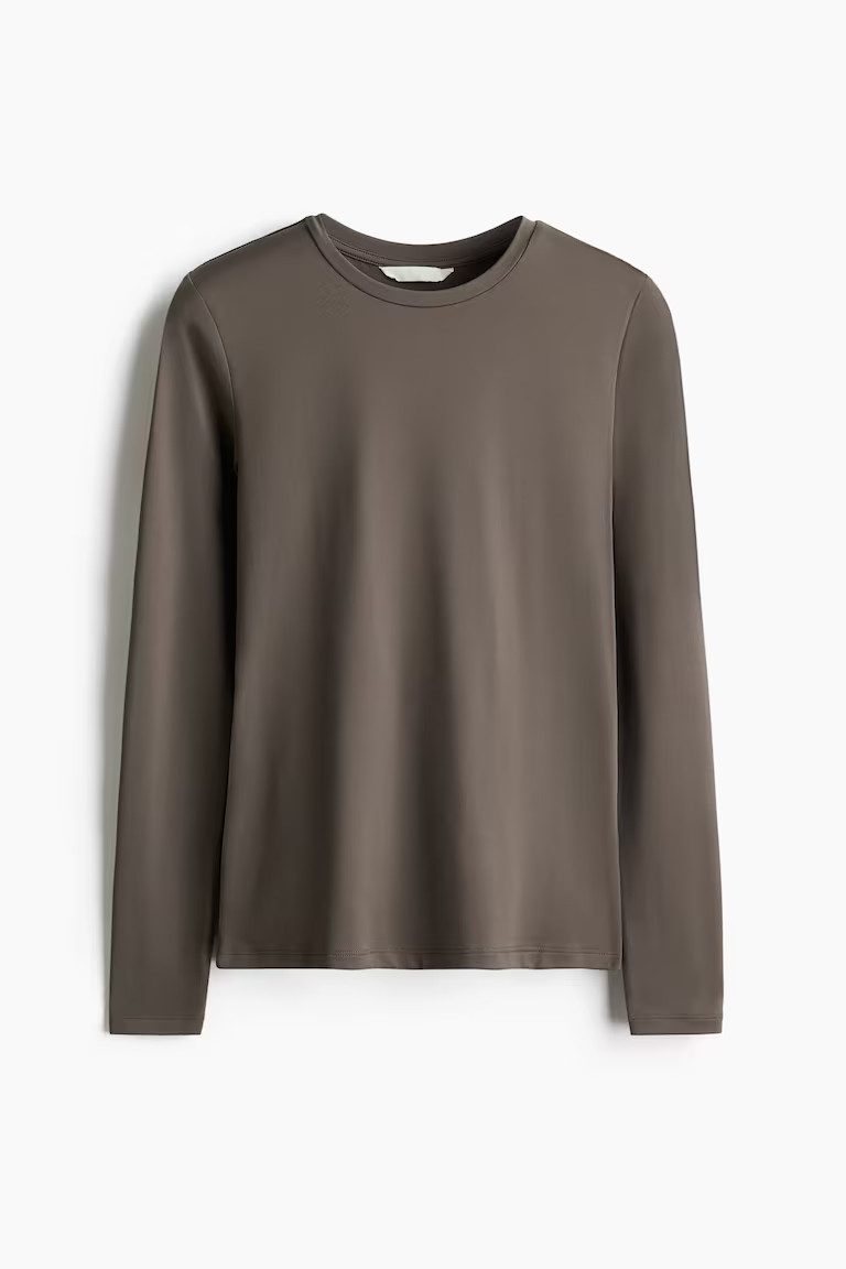 Long-sleeved microfibre top | H&M (UK, MY, IN, SG, PH, TW, HK)