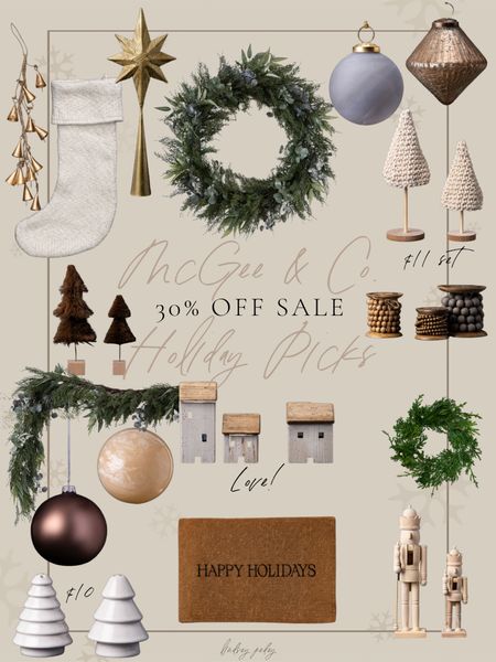 McGee & Co. Sale 30% off Holiday Picks 

Christmas decor , Holiday decor , ornaments , McGee & Co , studio Mcgee ,  garland , cedar , door mat , wreath , brass bells , stockings , Christmas village , bead garland , nutcracker , trees 

#LTKHoliday #LTKSeasonal #LTKunder50