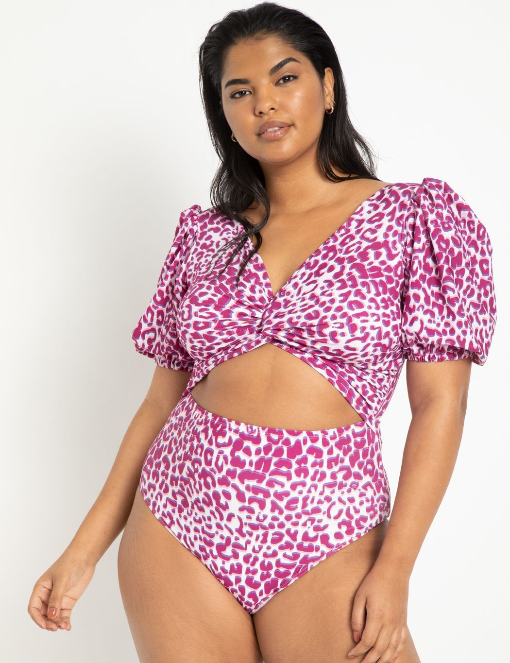 Puff Sleeve Swimsuit | Eloquii