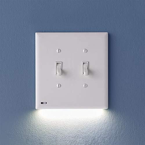 SnapPower SwitchLight - LED Night Lights Wall Plate with Built-in Sensors for Double-Gang Light S... | Amazon (US)