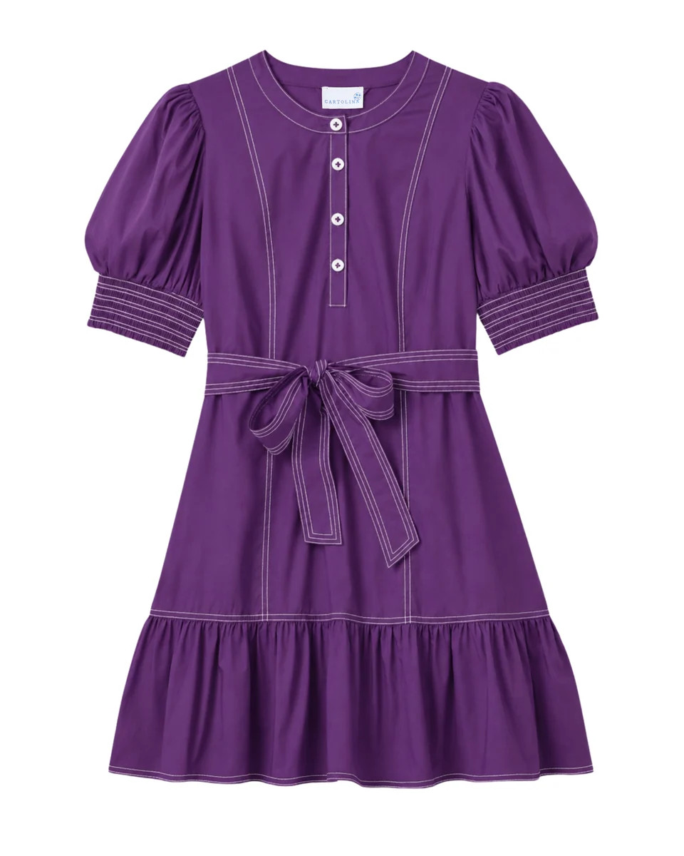 GD26 Bonnie Mini Dress-Royal Purple | Cartolina