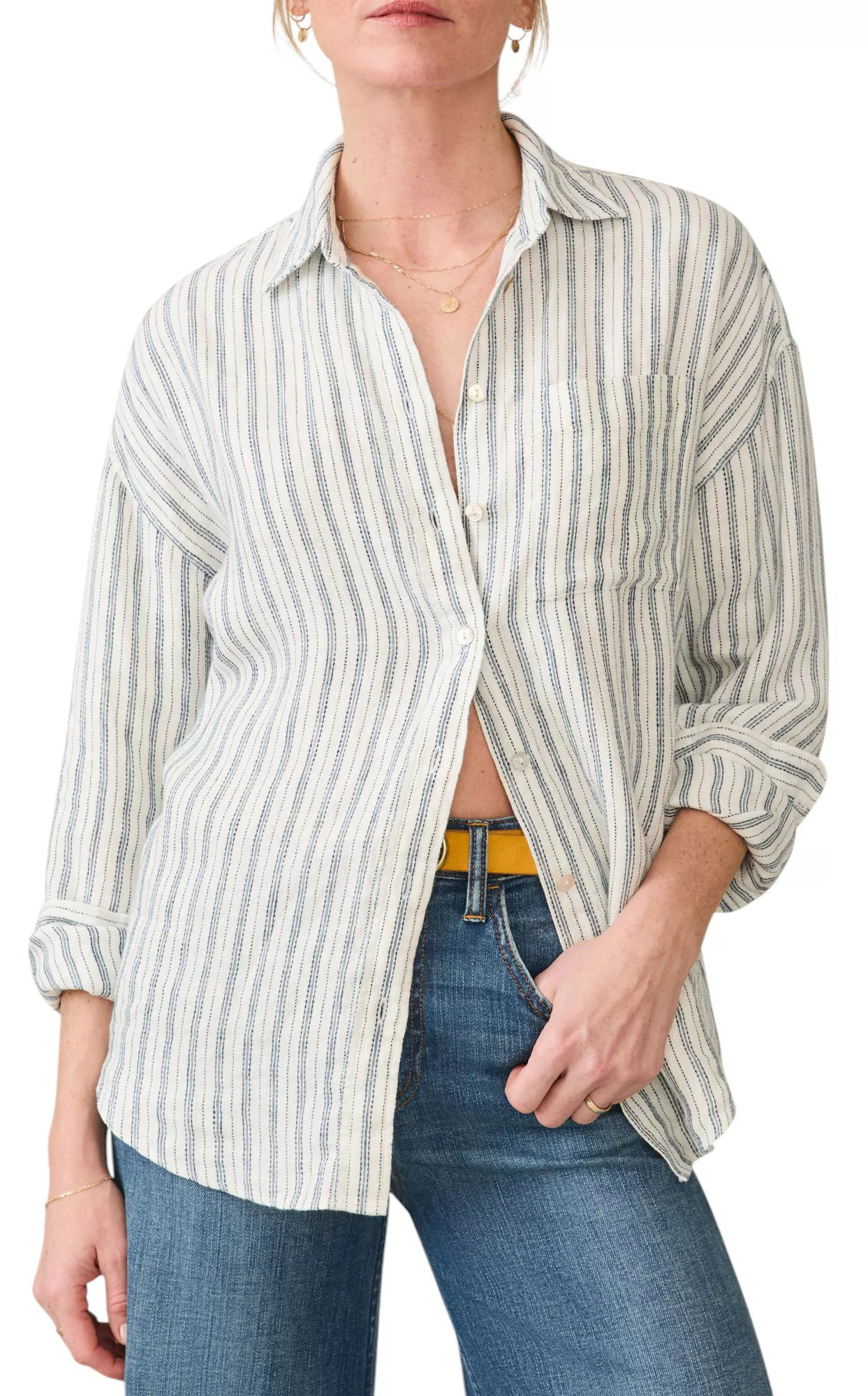 Faherty Women's Santa Cruz Linen Relaxed Shirt | Public Lands