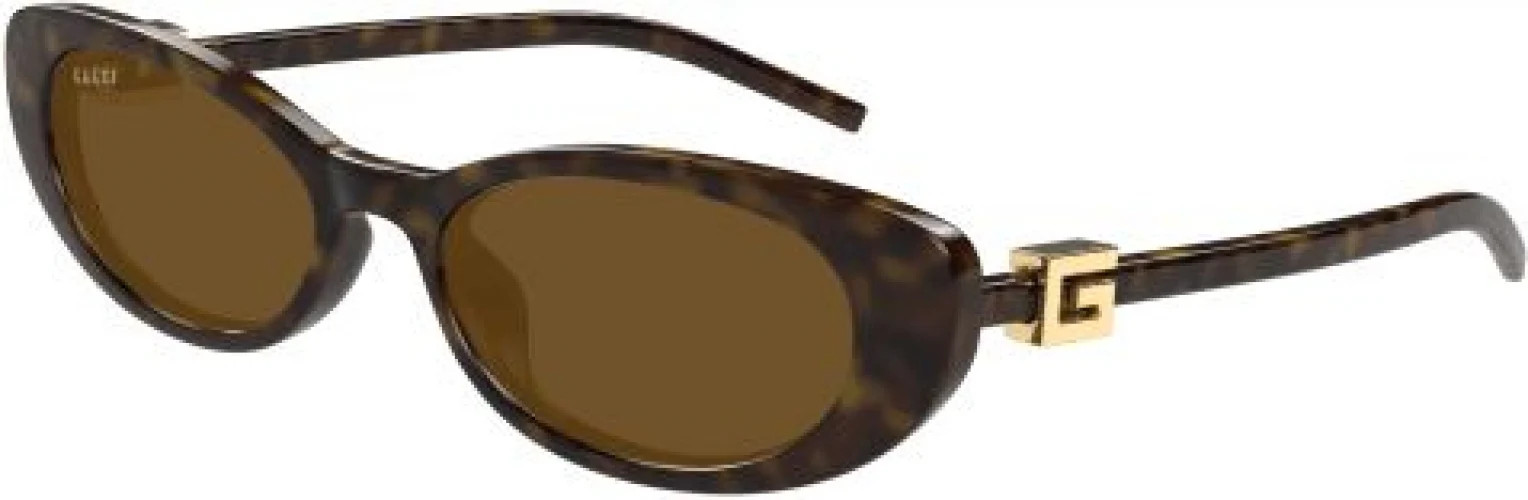 Gucci GG1680S Sunglasses 004 - Havana - Brown Women Oval | Designer Optics