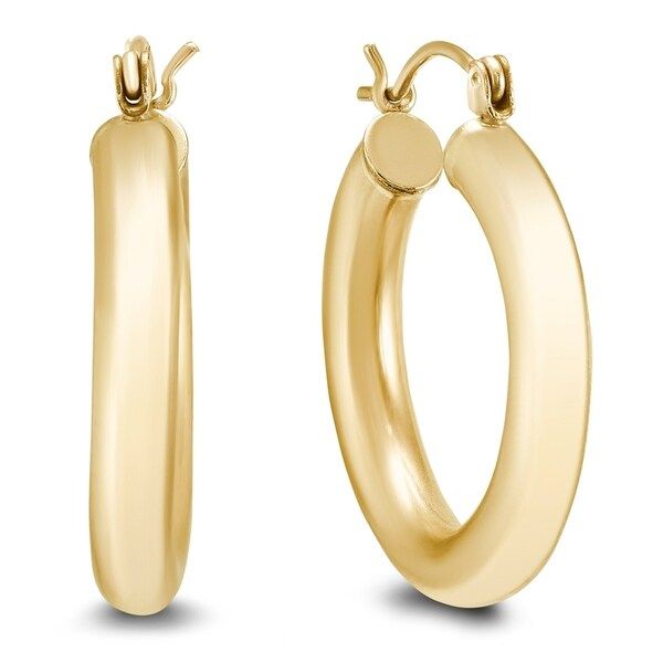24mm 14K Yellow Gold Filled Hoop Earrings | Bed Bath & Beyond