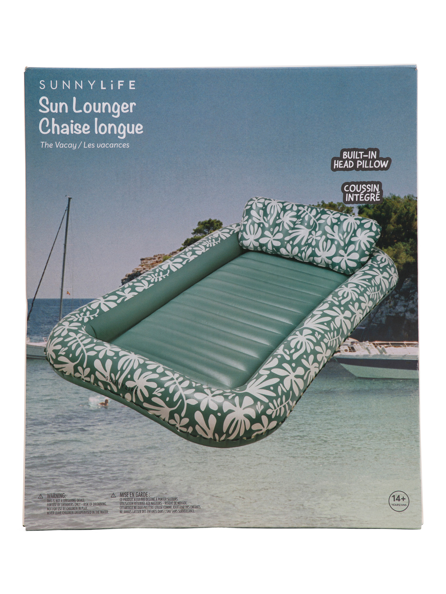 Luxe Extra Large Sun Lounger Pool Float | TJ Maxx