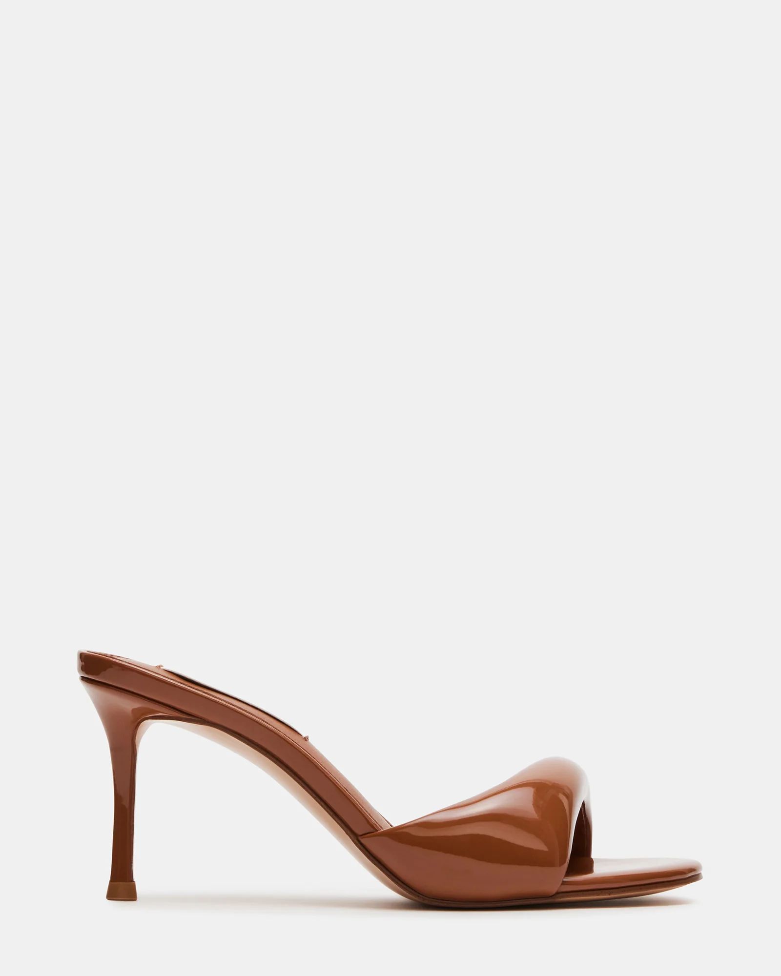 KIERAN Camel Patent Mule Heel | Women's Heels | Steve Madden (US)