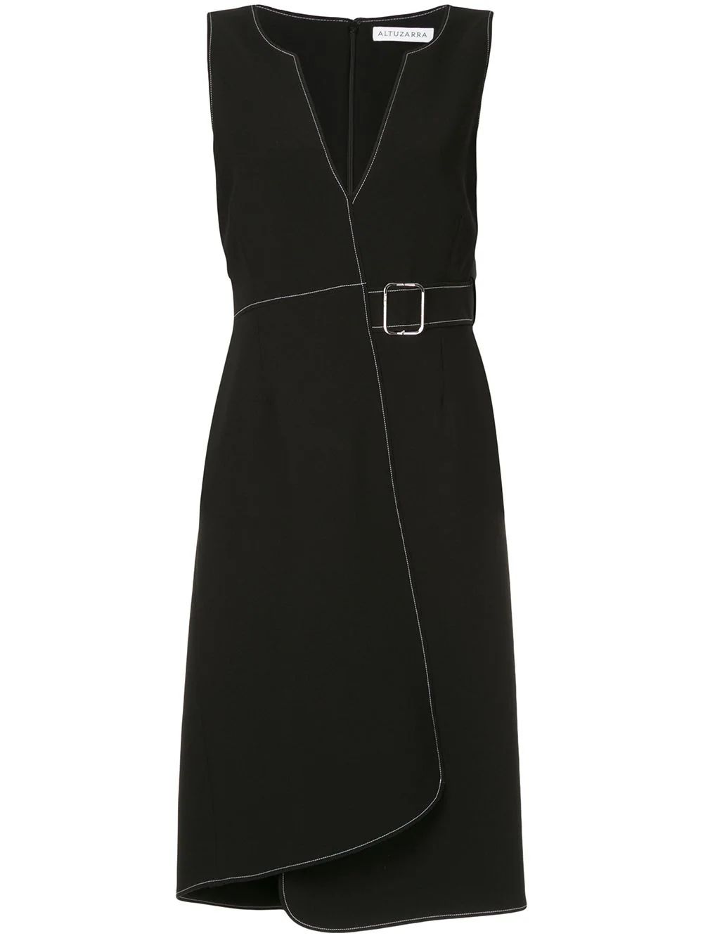 Altuzarra topstitch sleeveless dress - Black | FarFetch US