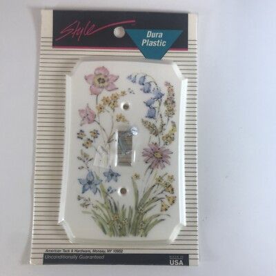 Vintage Plastic Floral Cottage Core Light Switch Cover Plate Made in USA | eBay US