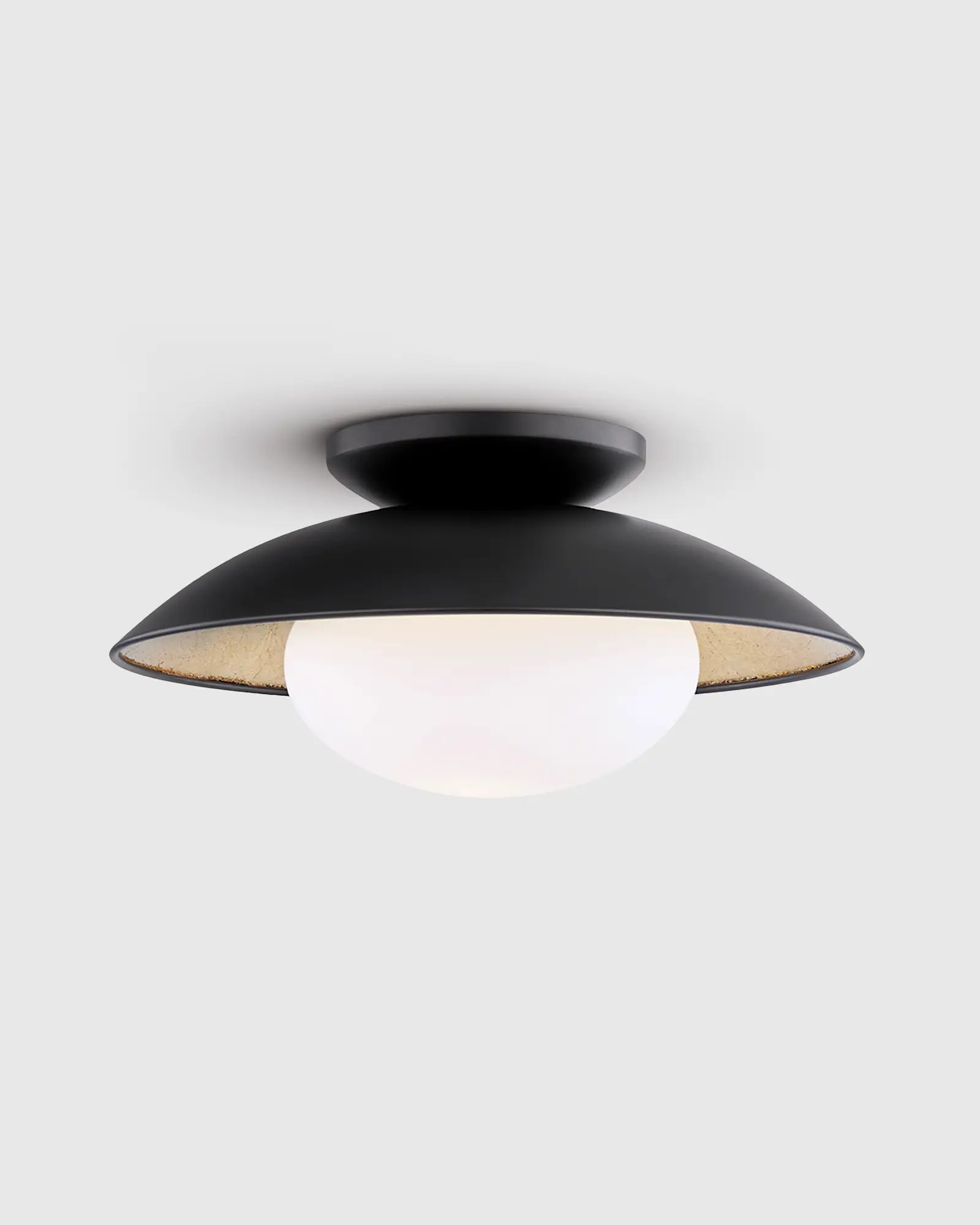 Steel and Gold Foil Flush Mount | Quince