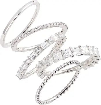 Set of 5 Stacking Rings | Silver Rings | Stackable Rings | Ring Stack | Fall Accessories | Nordstrom
