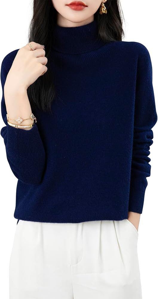 Chanyarn Women's Turtleneck 100% Merino Wool 2025 First-Line Ready to Wear Fall Winter Seamless K... | Amazon (US)