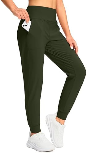 Soothfeel Women's Fleece Lined Joggers Pants High Waisted Water Resistant Thermal Sweatpants Wint... | Amazon (US)