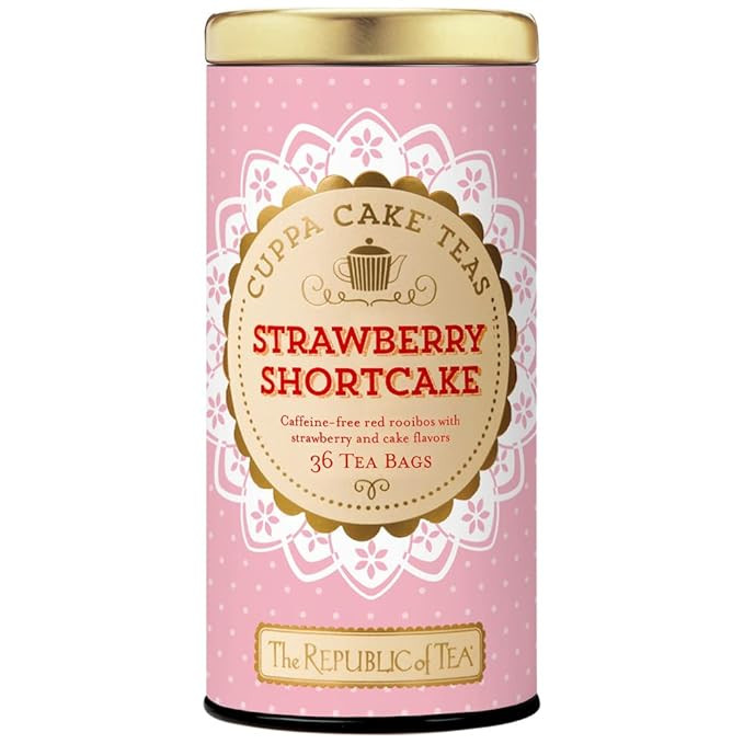 The Republic of Tea - Strawberry Shortcake Cuppa Cake Herbal Tea, 36 Tea Bags | Amazon (US)