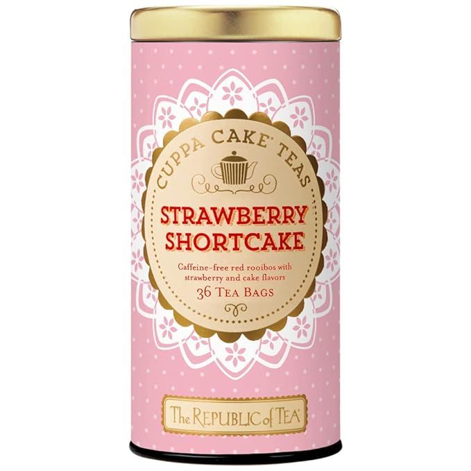The Republic of Tea - Strawberry Shortcake Cuppa Cake Herbal Tea, 36 Tea Bags | Amazon (US)