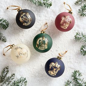 Harry Potter™ House Round Ornaments - Set of 5 | Pottery Barn Teen