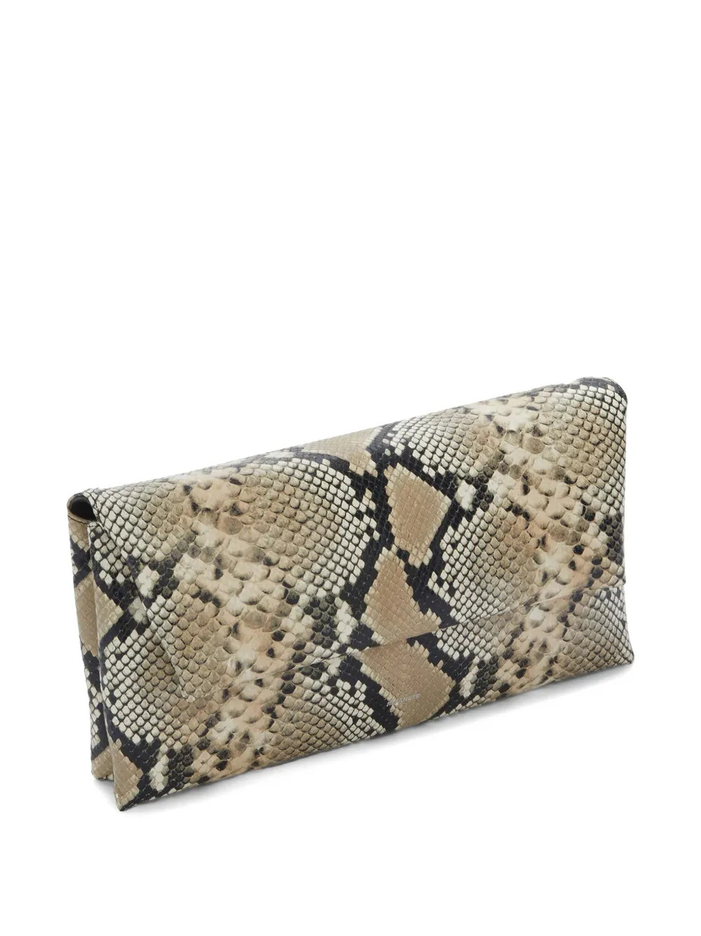 Jil Sander snakeskin-effect Leather Clutch Bag - Farfetch | Farfetch Global