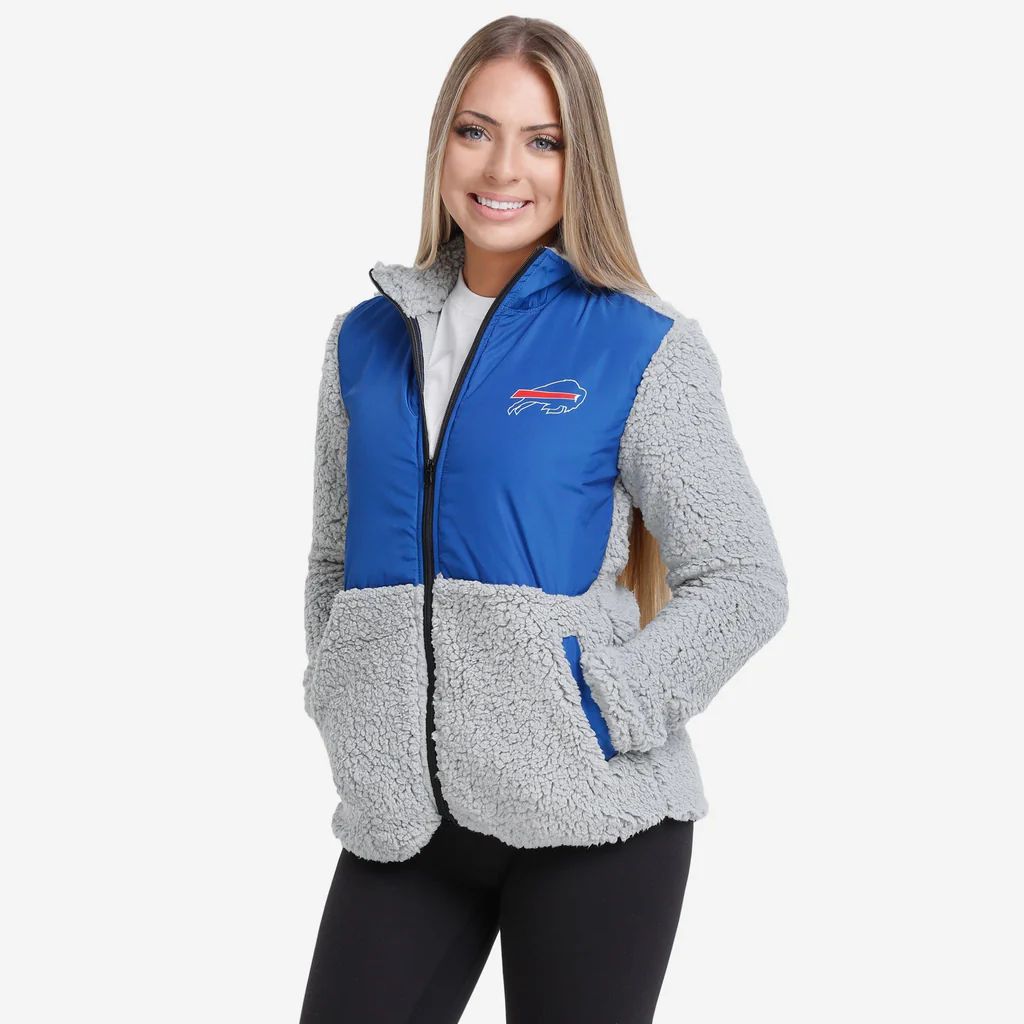 Buffalo Bills Womens Sherpa Soft Zip Up Jacket | FOCO inc