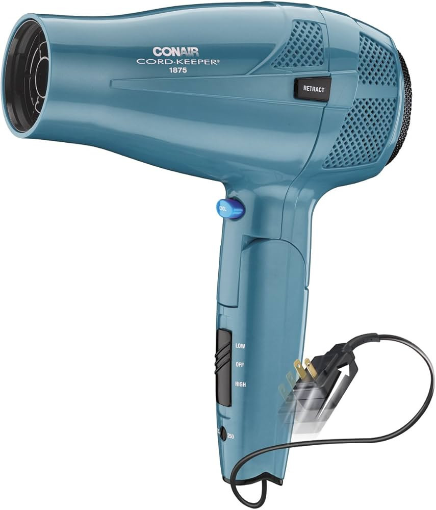 Conair Hair Dryer with Folding Handle and Retractable Cord, 1875W Travel Hair Dryer, Conair Blow ... | Amazon (US)