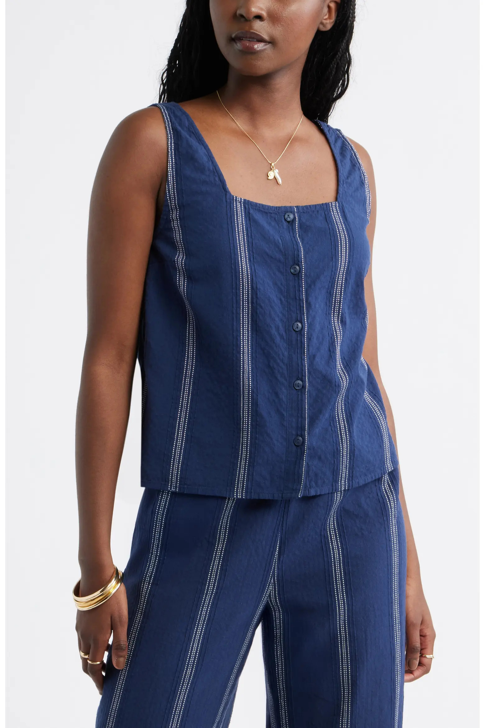 Button Front Sleeveless Top (Women) | Nordstrom | Nordstrom