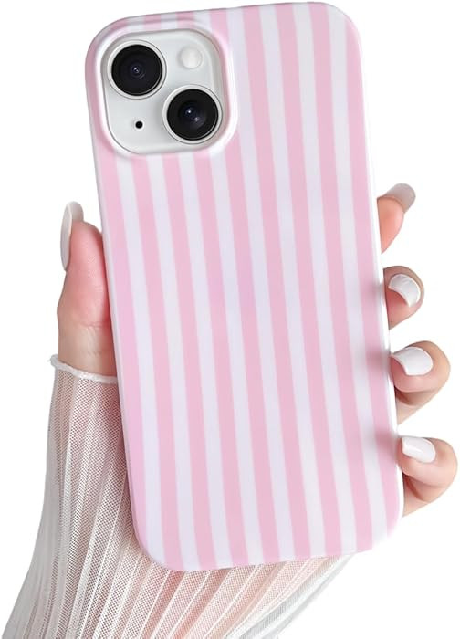 Yeddabox for iPhone 15 Case Cute Striped Phone Case Soft TPU Slim Shockproof Phone Cover for Wome... | Amazon (US)