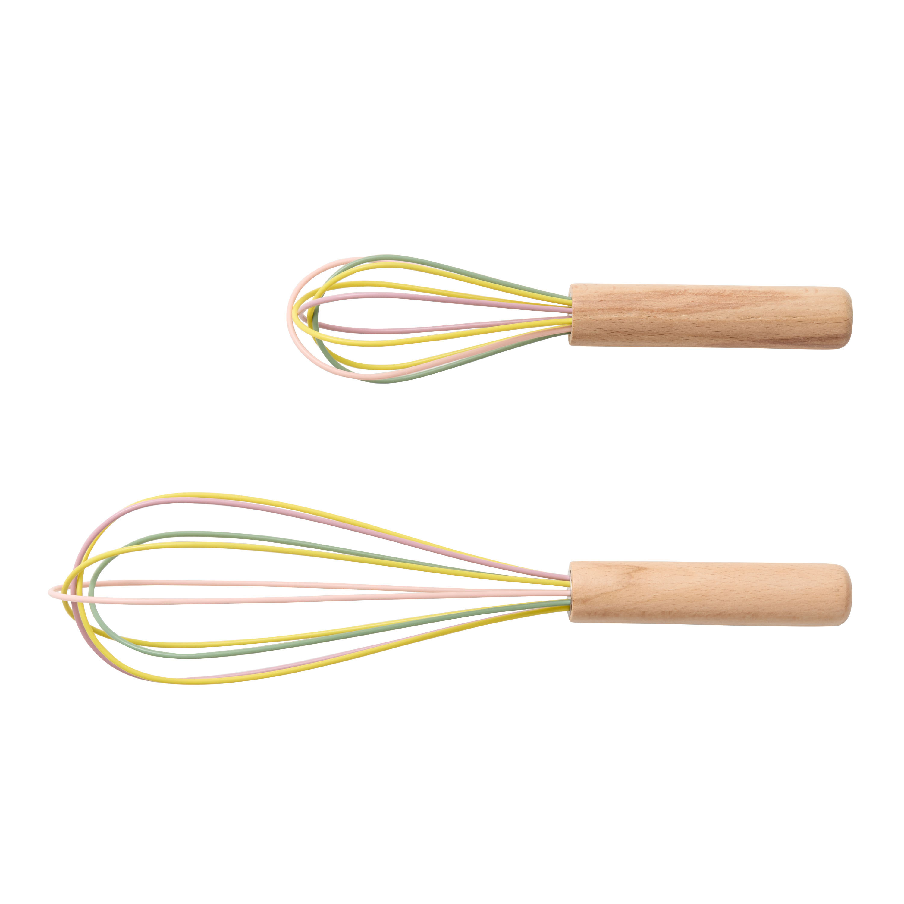 Multicolor Silicone and Beech Wood Balloon Whisk | World Market