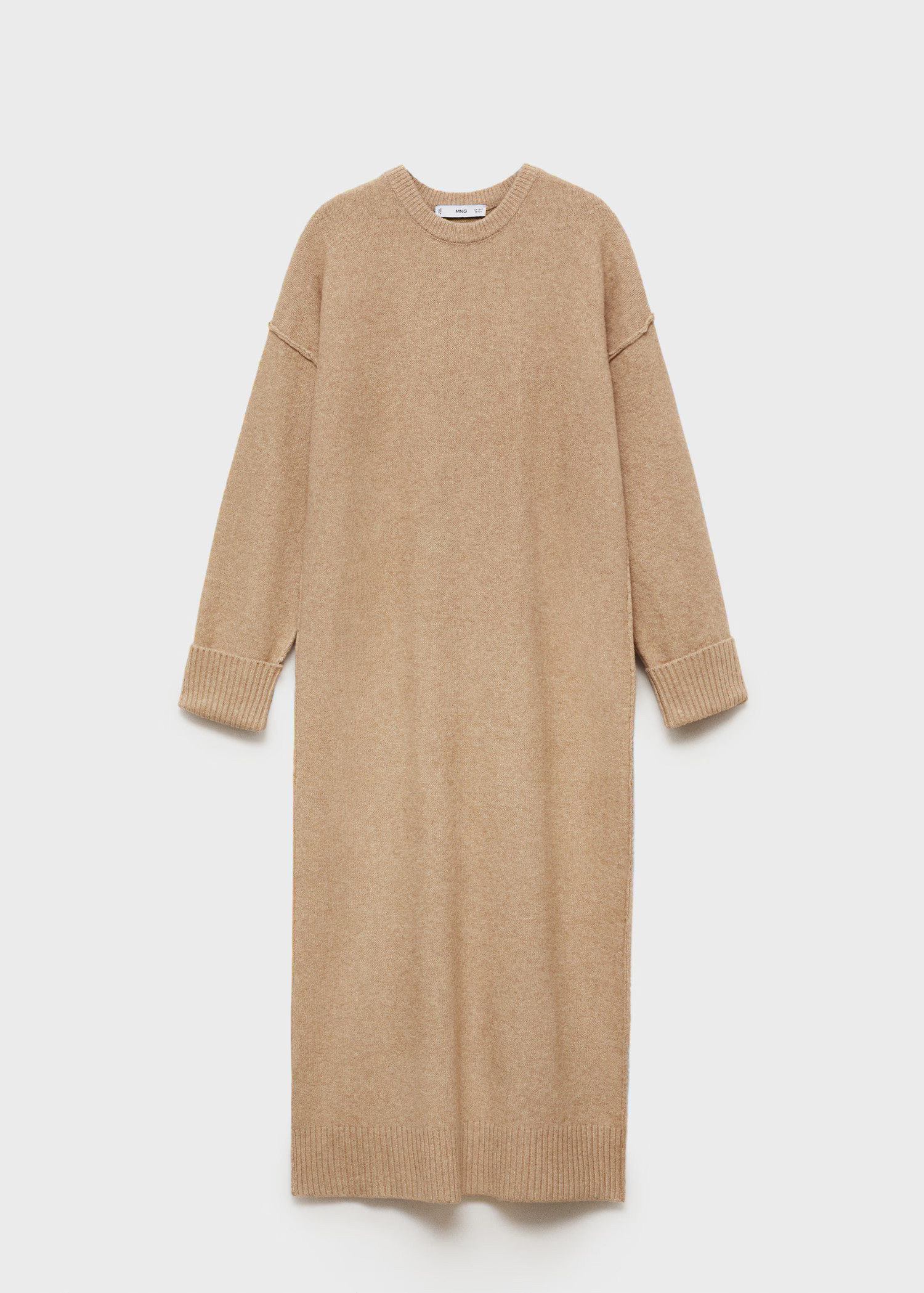 Knitted dress with ribbed finishes - Women | MANGO United Kingdom | MANGO (UK)
