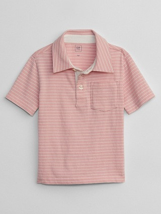 Gap Baby Stripe Polo Shirt Pink Standard Size 12-18 M | Gap US