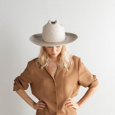 Ezra Western Hat - Mix Grey | Gigi Pip
