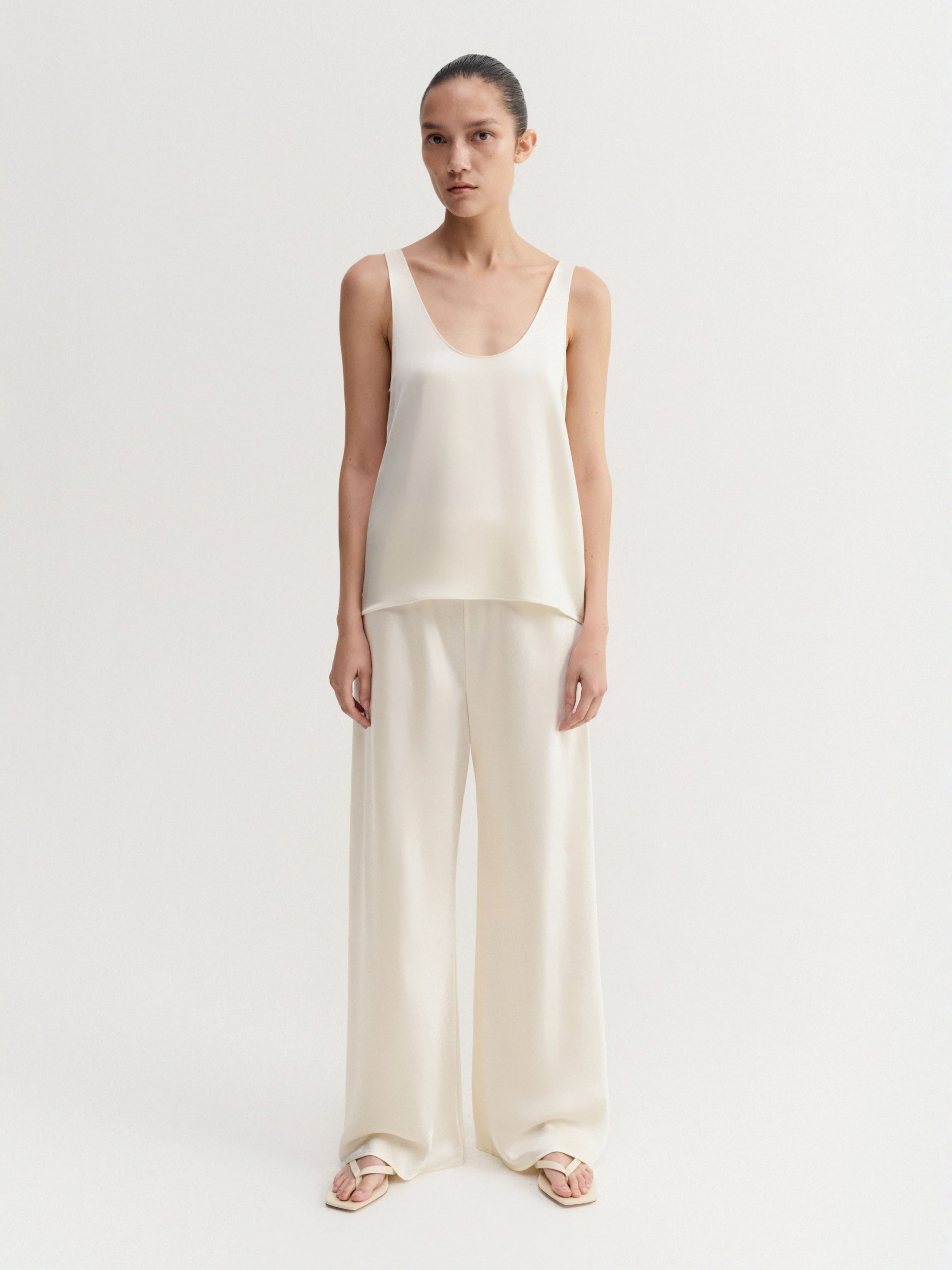 Bias Satin Pants, vanilla | Almada Label